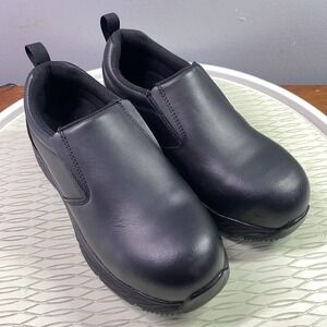 ACE Shoes For Crews Steel Toe Slip-Resistant‎ Work Shoes Black Wom. 7,Men 5.5